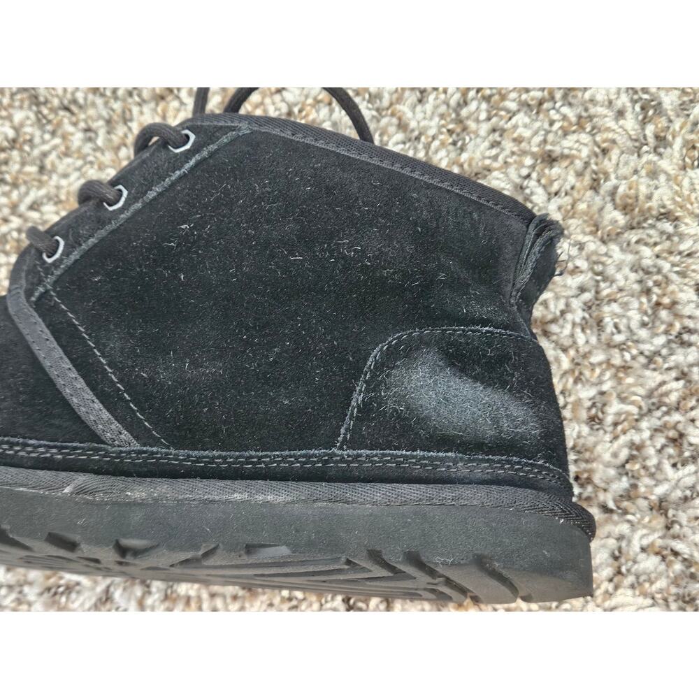 UGG Neumel Chukka Boots Men’s 10 Black Suede Shearling Lined 3236 - Picture 14 of 16